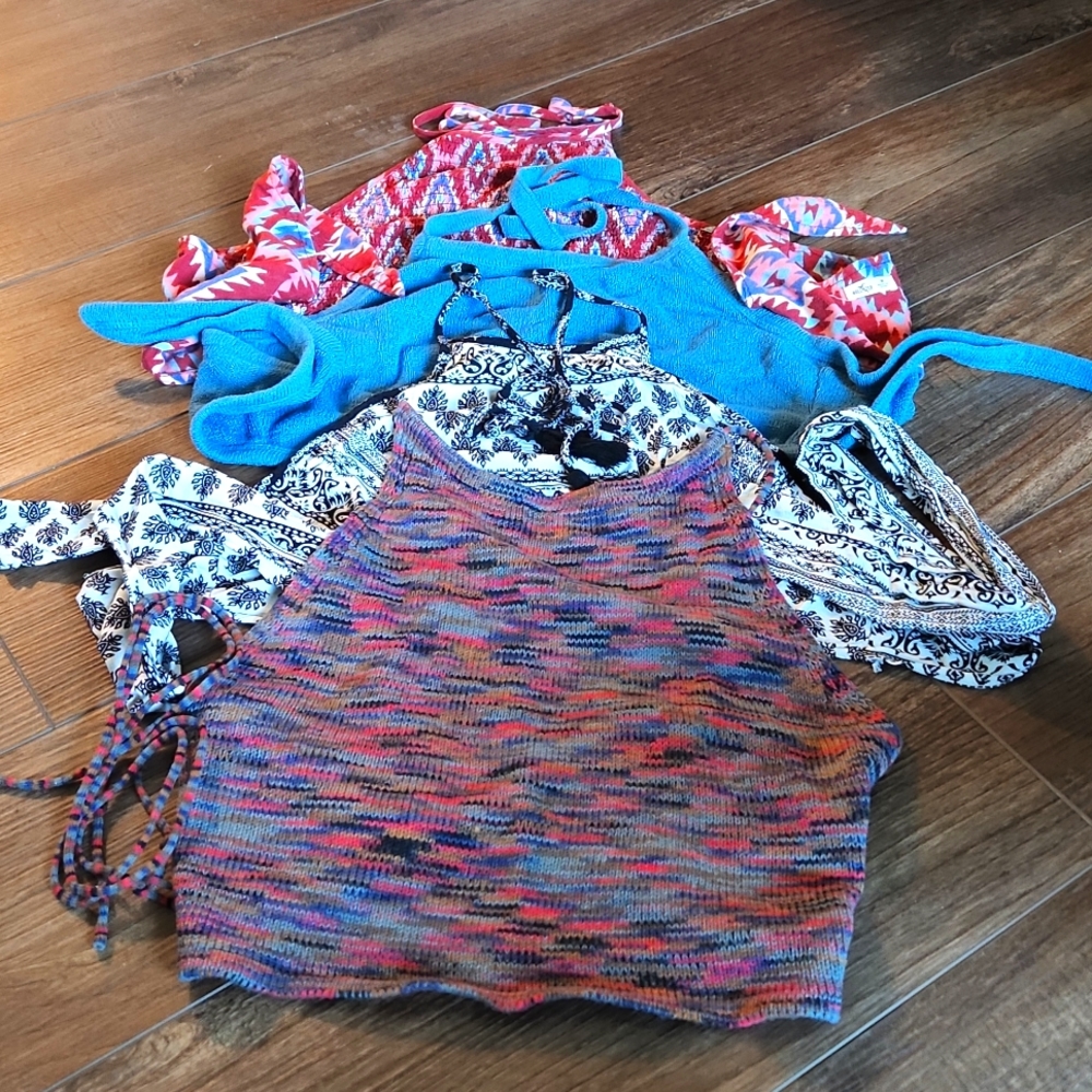Bundle of 4 Halter Crop Tops